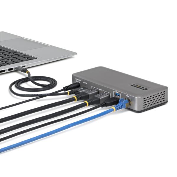 USB-Cドッキングステーション/2画面/4K60Hz DP/100W/USBハブ/LAN/Windows用