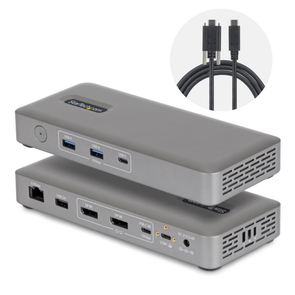 ドッキングステーション/USB-C接続/2画面/4K144Hz DP/100W/2.5G LAN/多機能Type-Cハブ