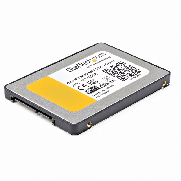 デュアルM.2SSD-SATAアダプター2xM.2SSD-2.5インチSATA(6Gbps)変換ケースRAID/TRIM対応