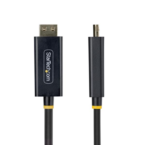 DisplayPort - HDMI変換ケーブル/2m/4K60Hz/抜けにくいコネクター/HDR/単方向仕様