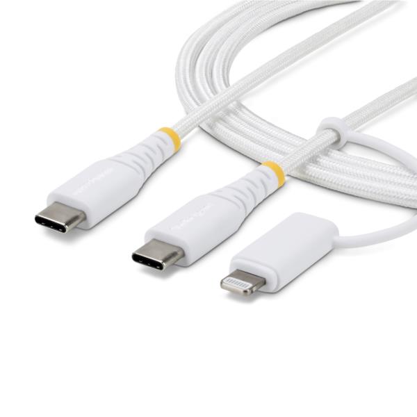 USB-C充電ケーブル/2m/Lightningアダプター付き/30W 60W（3A）/Apple MFi対応