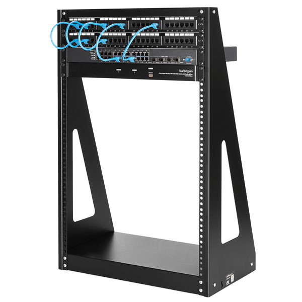 2ポストオープンフレーム型サーバーラック(重量型)16U総耐荷重160kg