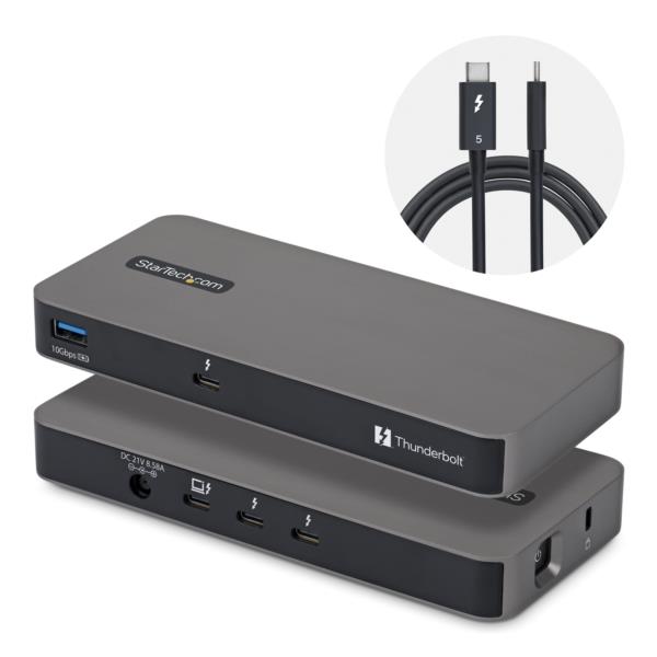 Thunderbolt 5ハブ/4ポート/3x TB5 80Gbps+1x USB-A 10Gbps/KVM対応