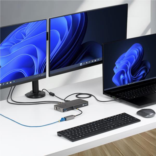 Thunderbolt 5ハブ/4ポート/3x TB5 80Gbps+1x USB-A 10Gbps/KVM対応