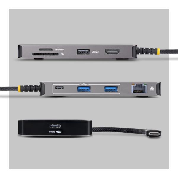 USB-Cドッキングステーション/4K60Hz HDMI/140W PD/USBハブ/イーサネット/SDカードリーダー