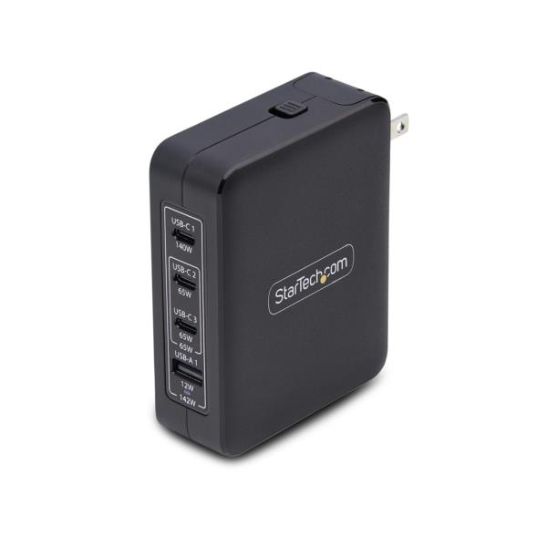 USB充電器/4ポート（3 USB-C +1 USB-A）/最大140W/PD 3.1/GaN/AC電源アダプター