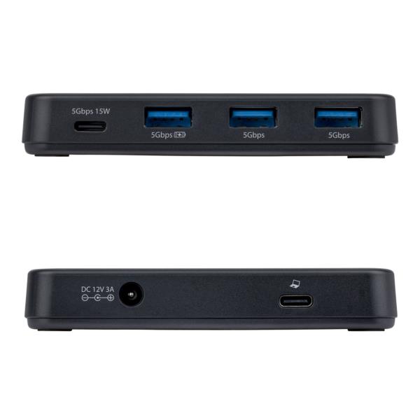 USB-Cハブ/C/A両対応/4ポート/1x Type-C+3x Type-A/5Gbps/セルフパワー/電源アダプタ付