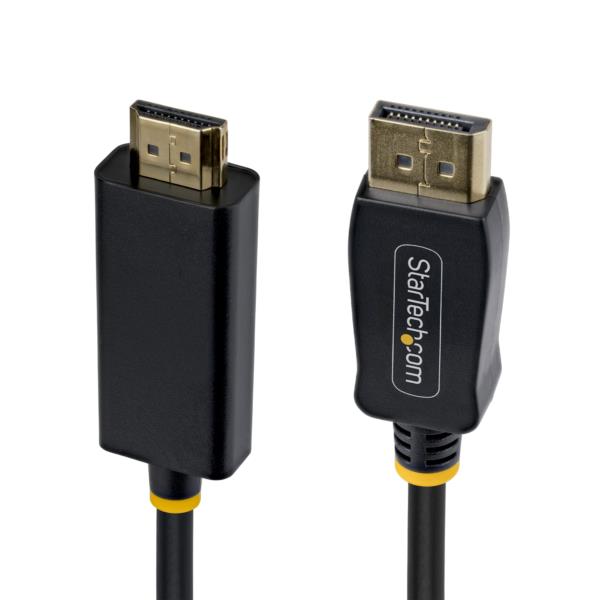 DisplayPort - HDMI変換ケーブル/3m/4K60Hz/抜けにくいコネクター/HDR/単方向仕様