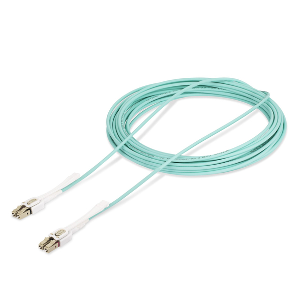 光ファイバーケーブル/OM4マルチモード/10m/LCLC/プッシュプルタブ/50/125/2芯/100G/パッチコード