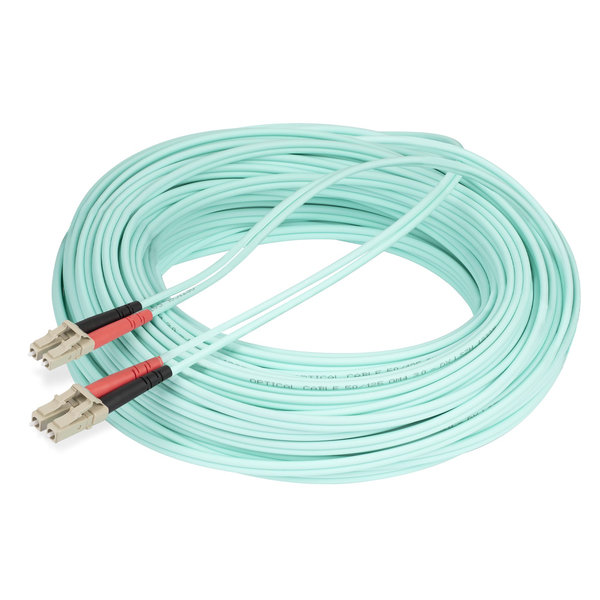 光ファイバーケーブル/OM4マルチモード/25m/LC-LC/50/125/2芯/100G/ネットワーク パッチコード