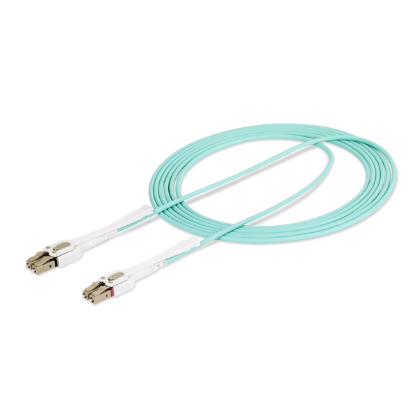 光ファイバーケーブル/OM4マルチモード/3m/LC-LC/プッシュプルタブ/50/125/2芯/100G/パッチコード