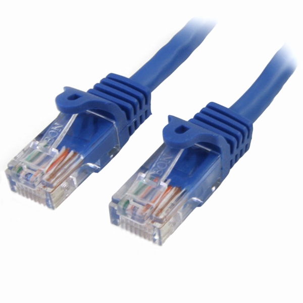 10mカテゴリー5eLANケーブルブルーRJ45コネクタ(ツメ折れ防止カバー付き)イーサネット対応Cat5eUTPケーブル