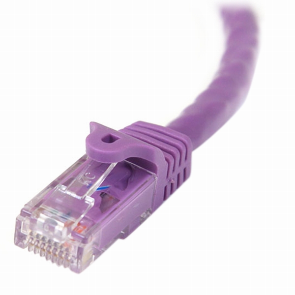カテゴリ5eLANケーブル10mパープルツメ折れ防止RJ45コネクタCat5eUTPイーサネットケーブル