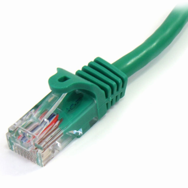 2mカテゴリー5eLANケーブルグリーンRJ45コネクタ(ツメ折れ防止カバー付き)イーサネット対応Cat5eUTPケーブル