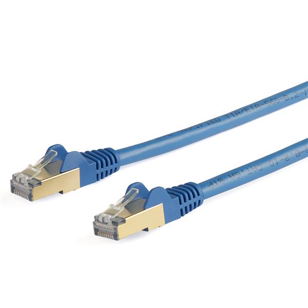 カテゴリー6aLANケーブル10mブルーツメ折れ防止RJ45コネクタCAT6aイーサネットケーブル