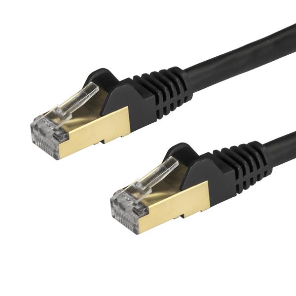 カテゴリー6aLANケーブル1.5mブラックツメ折れ防止RJ45コネクタ10ギガビット対応CAT6aケーブル