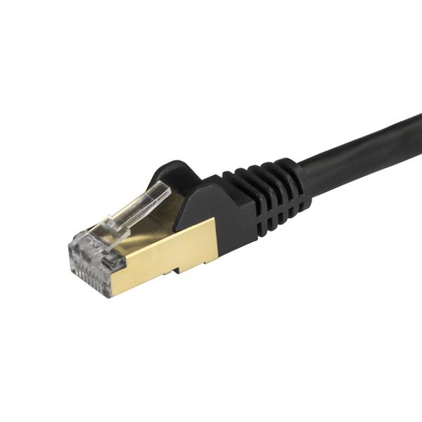カテゴリー6aLANケーブル1.5mブラックツメ折れ防止RJ45コネクタ10ギガビット対応CAT6aケーブル