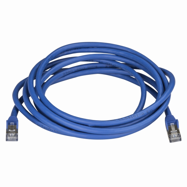 カテゴリ6A対応LANケーブル(3m/ブルー)Cat6ASTP(シールドツイストペア)ケーブルツメ折れ防止カバー付き