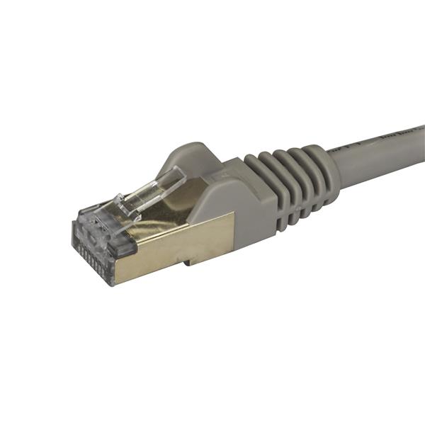 カテゴリー6aLANケーブル7.5mグレーツメ折れ防止RJ45コネクタ10ギガビット対応CAT6aケーブル