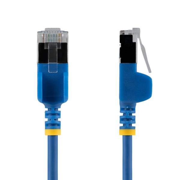CAT6A LANケーブル/極細/15cm/10本セット/ブルー/FTPシールド/34AWG/純銅導体/スナッグレス