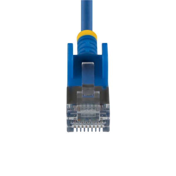 CAT6A LANケーブル/極細/15cm/10本セット/ブルー/FTPシールド/34AWG/純銅導体/スナッグレス