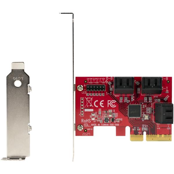 SATA6ポート増設PCIExpressインターフェースカード/PCI-SATA変換/6GbpsSATAコントローラ/ASM1166チップ搭載ソフトウエアRAID/ロープロファイルブラケット付属