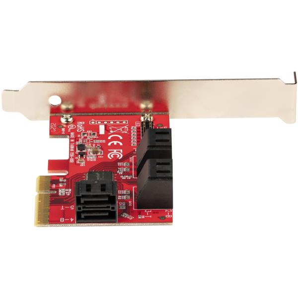 SATA6ポート増設PCIExpressインターフェースカード/PCI-SATA変換/6GbpsSATAコントローラ/ASM1166チップ搭載ソフトウエアRAID/ロープロファイルブラケット付属