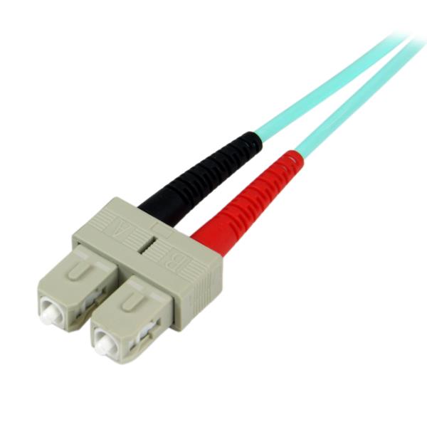 光ファイバーケーブル/LC-SC/1m/UPCコネクター/OM3マルチモード/50/125μm/2芯/全二重(フルデュプレックス)/100Gb