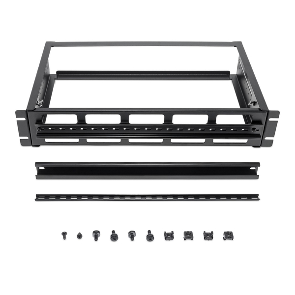 サーバーラック用DINレールキット/2U/19インチラック対応/耐荷重12.5kg/奥行調整可能/ラックアクセサリー