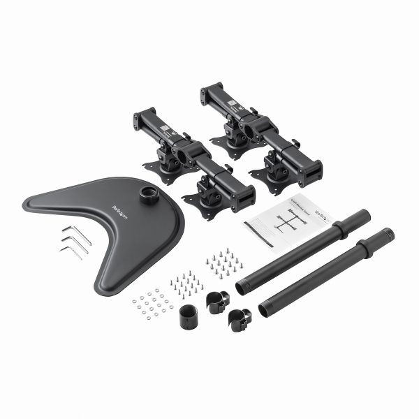 4面マルチモニタースタンド2x2面マルチ液晶ディスプレイスタンドVESA規格対応最大27インチモニタ4台対応最大8kgのモニターを搭載可能