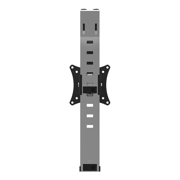 パーティションパネル(間仕切り)用シングルモニターマウント微調整機能付きモニターハンガー34インチVESAモニター対応スチール製