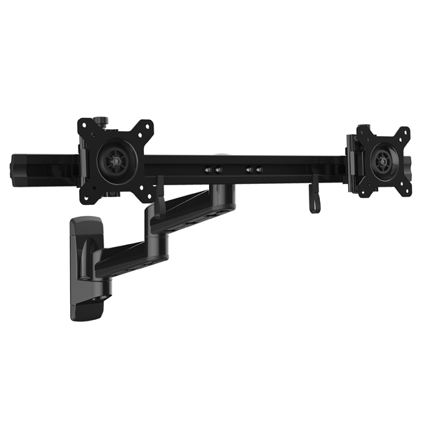 ウォールマウントデュアルモニターアーム壁掛け式多関節モニターアームVESAマウント対応15-24インチモニターに対応