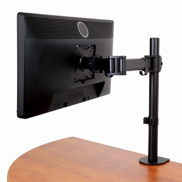 シングル液晶ディスプレイ対応スチール製モニターアーム多関節型VESA規格取付け対応最大27インチモニター/8kgに対応