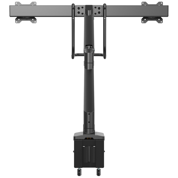 デュアルモニターアームクランプ/グロメット式水平可動式/高さ固定タイプ17-32インチVESA規格ディスプレイ対応2xUSB3.0ポート搭載