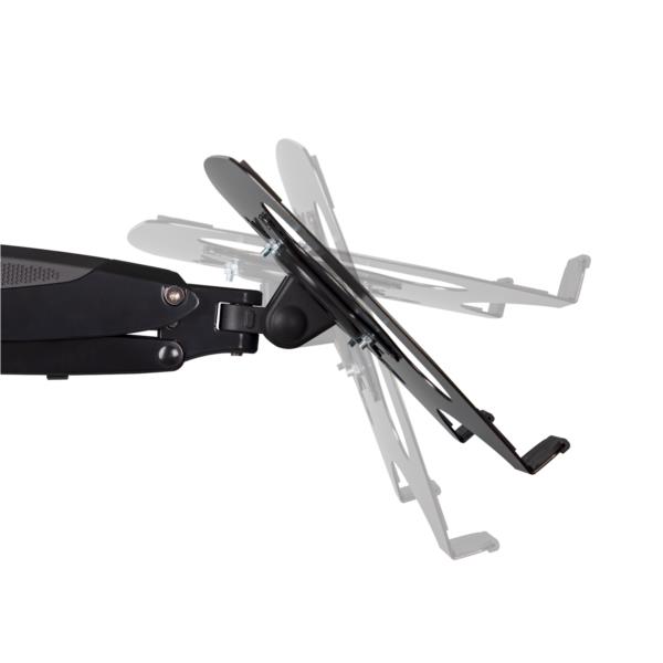 ノートパソコン固定用アーム/34インチ1面液晶モニタアーム/VESA規格ノートPCマウントトレイ付属/ラップトップスタンド/クランプ固定方式