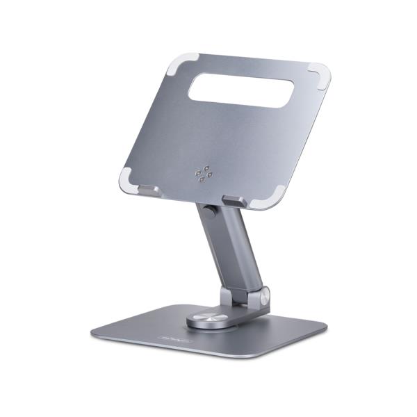 ノートパソコンスタンド/耐荷重5kg/23.5x26cm/回転ベース 高さ角度調整/ラップトップ ノートブックPC用