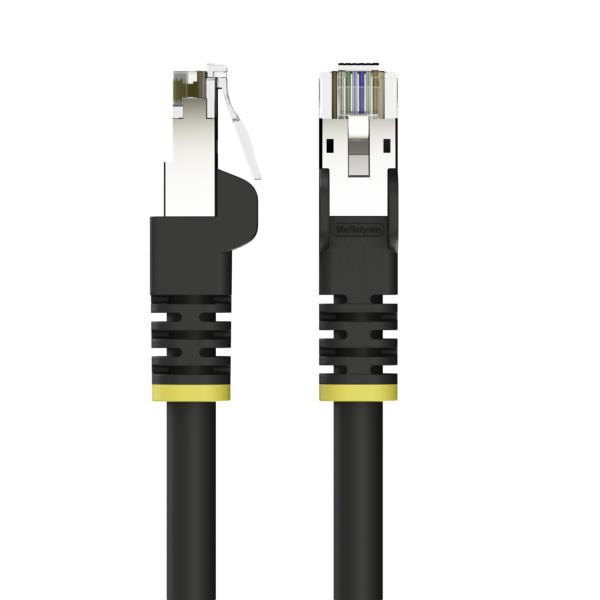 CAT6A LANケーブル/7m/ブラック/屋外用/S/FTPシールド/23AWG純銅単線/耐UV 耐候性/ツメ折れ防止