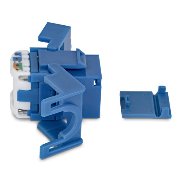 RJ45キーストーンジャック/CAT6対応/24個入/UTP非シールド/工具不要/180度配線/ブルー/LAN配線用