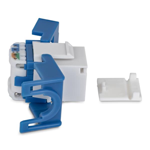 RJ45キーストーンジャック/CAT6対応/24個入/UTP非シールド/工具不要/180度配線/ホワイト/LAN配線用