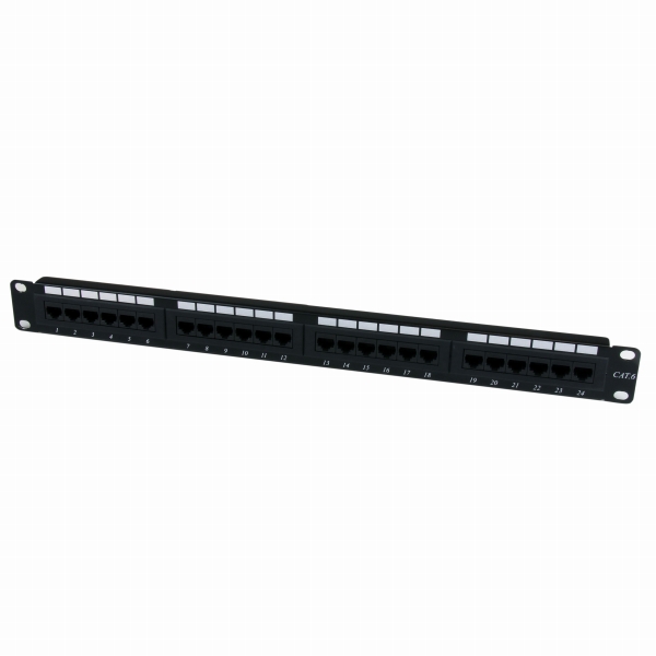 CAT6対応24ポートモジュラーパッチパネル(1U110タイプ)カテゴリ6用24Pパッチ盤ボード