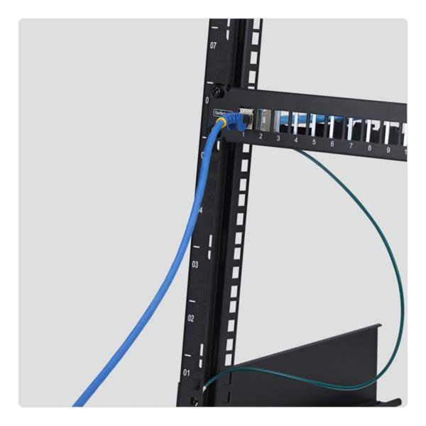 パッチパネル/ラックマウント型/1U 24ポート/ブランクキーストーン/RJ45 STP/データセンター LAN配線向け