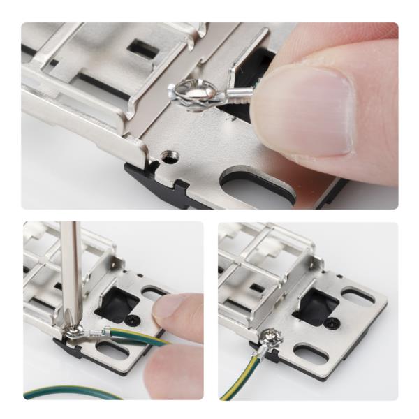 パッチパネル/ラックマウント型/1U 48ポート/ブランクキーストーン/RJ45 STP/データセンター LAN配線向け