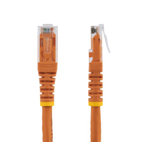 30.4mCat6対応LANケーブルオレンジカテゴリ6対応イーサネットUTPケーブルモールド処理済みRJ45コネクタ
