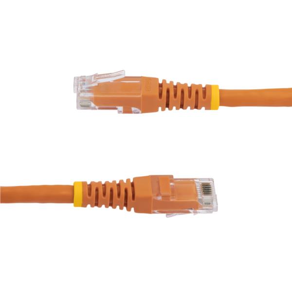 30.4mCat6対応LANケーブルオレンジカテゴリ6対応イーサネットUTPケーブルモールド処理済みRJ45コネクタ