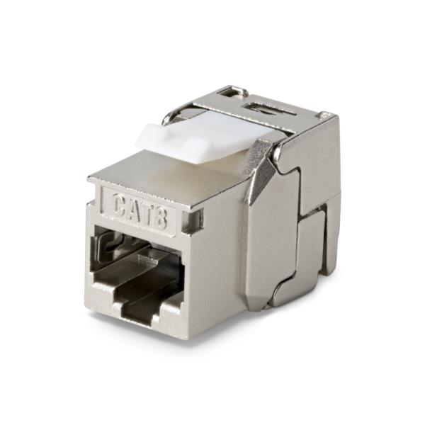 キーストーンジャック/Cat8対応/6個パック/RJ45 STPシールド仕様/180度/工具不要/イーサネットLAN