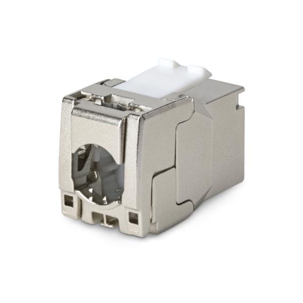 キーストーンジャック/Cat8対応/6個パック/RJ45 STPシールド仕様/180度/工具不要/イーサネットLAN