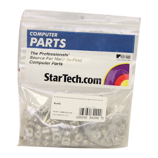 サーバーラックおよびキャビネット用M5ネジとケージナット(50セット)