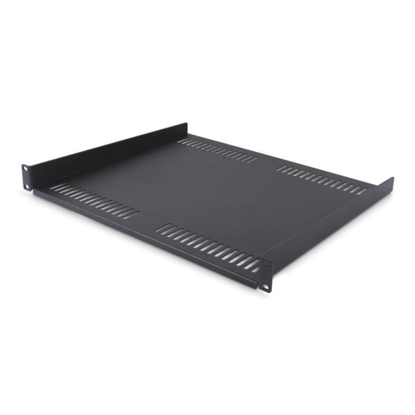 サーバーラック棚板/放熱スリット付/19インチ 1U/耐荷重14kg/奥行40cm/AV ネットワーク機器収納トレイ
