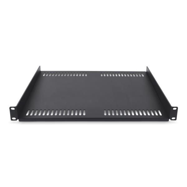 サーバーラック棚板/放熱スリット付/19インチ 1U/耐荷重14kg/奥行40cm/AV ネットワーク機器収納トレイ