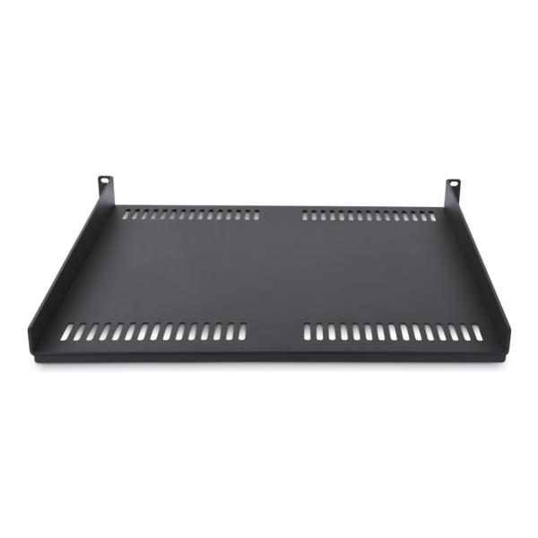 サーバーラック棚板/放熱スリット付/19インチ 1U/耐荷重14kg/奥行40cm/AV ネットワーク機器収納トレイ